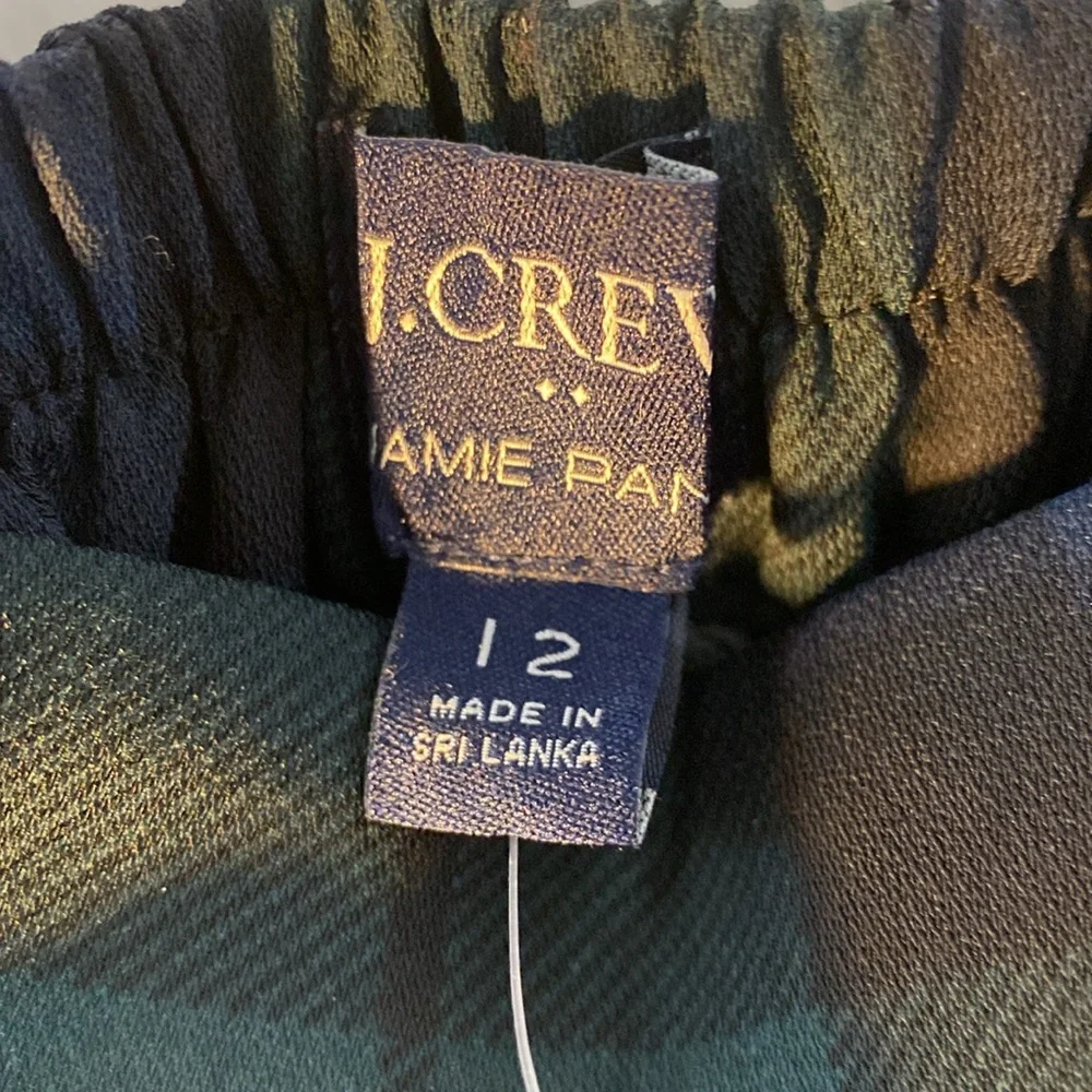 NWT! J CREW BLACKWATCH PLAID STRAIGHT LEG PANT SIZE 12 - Picture 5 of 8